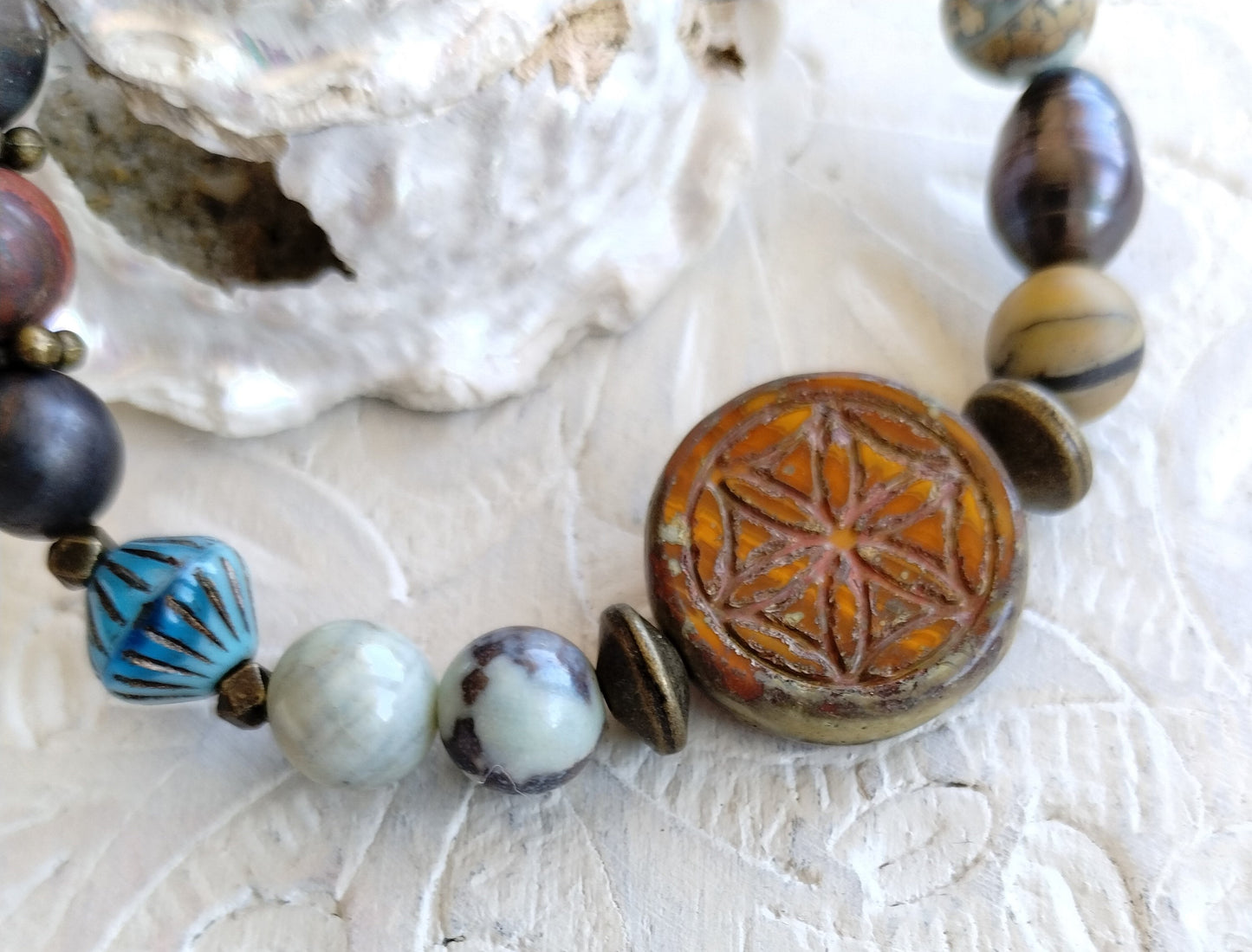 Bead bracelet, Stone bracelet, mixed stone bracelet,