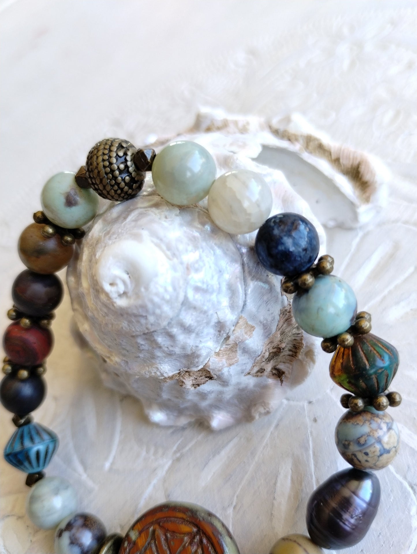 Bead bracelet, Stone bracelet, mixed stone bracelet,