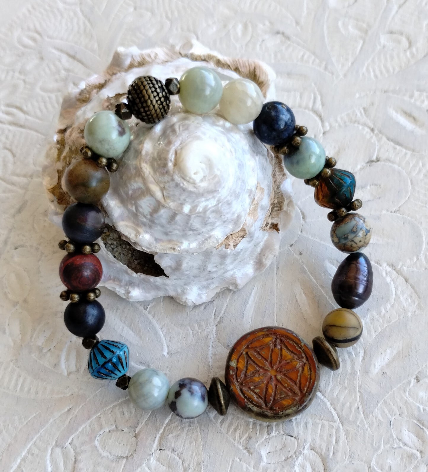 Bead bracelet, Stone bracelet, mixed stone bracelet,