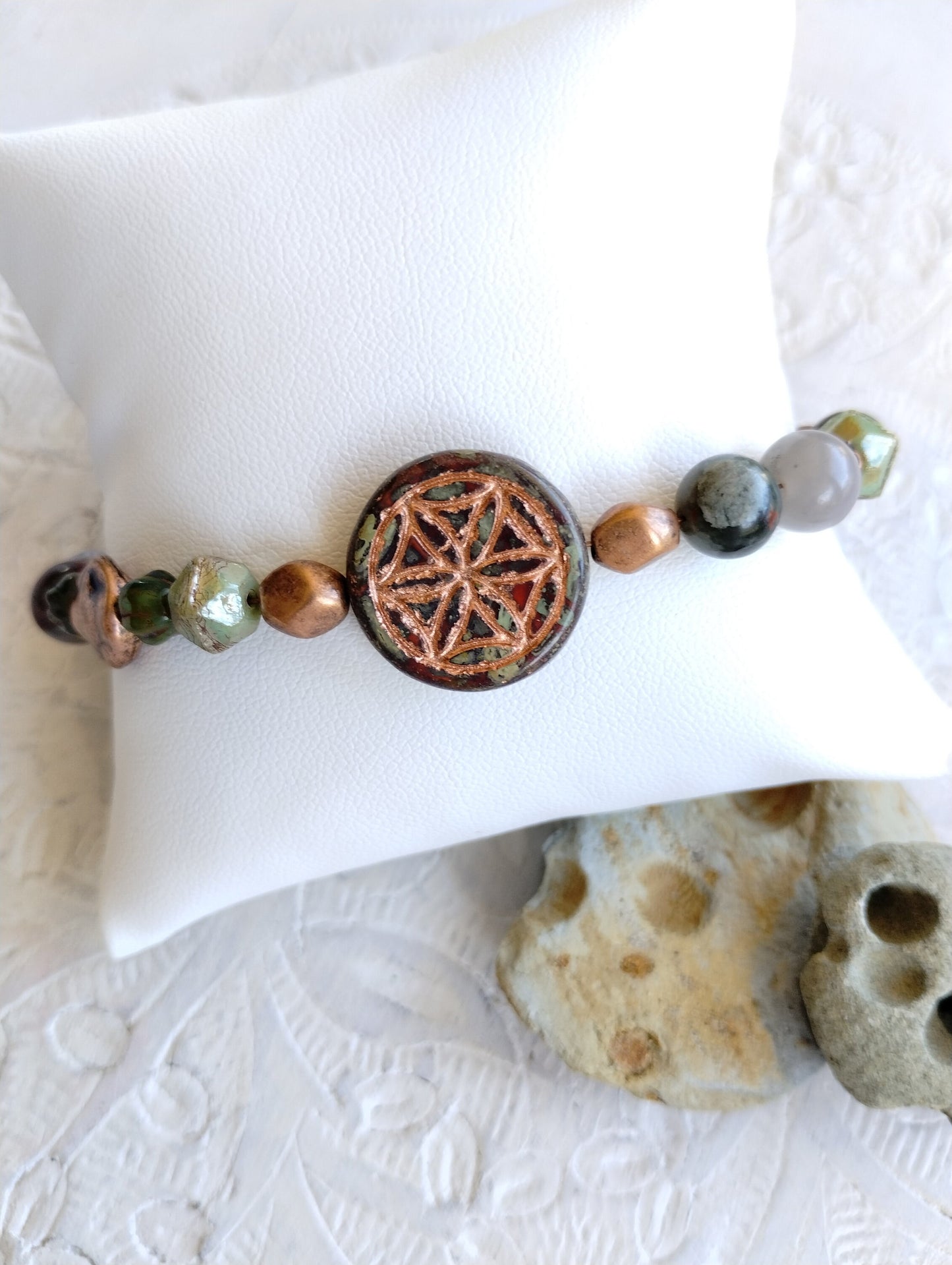 Bead bracelet, Stone bracelet, mixed stone bracelet, energy bracelet, motivation bracelet, charm bracelet